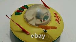 VINTAGE SAUCER TOY METEOR SPACE 1970s BATTERY OPERATED ORIGINAL MADE IN POLAND