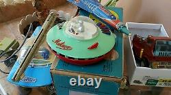 VINTAGE SAUCER TOY METEOR SPACE 1970s BATTERY OPERATED ORIGINAL MADE IN POLAND