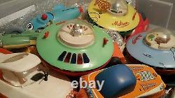 VINTAGE SAUCER TOY METEOR SPACE 1970s BATTERY OPERATED ORIGINAL MADE IN POLAND