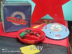 VINTAGE SPACE SAUCER TOY'METEOR' 1970s BATT. OPERATED IN BOX POLAND 1ST EDITION