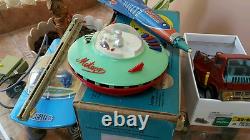 VINTAGE SPACE SAUCER TOY'METEOR' 1970s BATT. OPERATED IN BOX POLAND 1ST EDITION