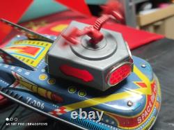 VINTAGE SPACE SAUCER TOY'METEOR' 1970s BATT. OPERATED IN BOX POLAND 1ST EDITION