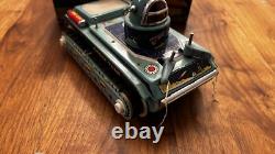 VINTAGE SPACE TANK SPACE TOY TIN LITHO IN ORIGINAL BOX 1960s