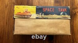 VINTAGE SPACE TANK SPACE TOY TIN LITHO IN ORIGINAL BOX 1960s