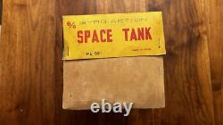 VINTAGE SPACE TANK SPACE TOY TIN LITHO IN ORIGINAL BOX 1960s