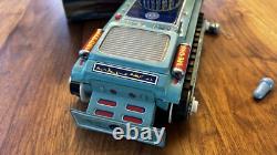 VINTAGE SPACE TANK SPACE TOY TIN LITHO IN ORIGINAL BOX 1960s WORKING