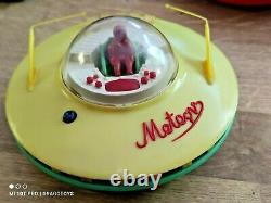 VINTAGE SPACE TOY SAUCER METEOR 70s BATTERY OPERATED POLAND PALARD WORKS