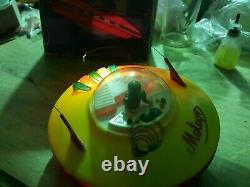 VINTAGE SPACE TOY SAUCER METEOR 70s BATTERY OPERATED POLAND PALARD WORKS