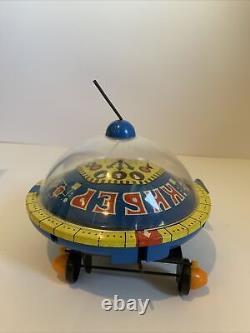 VINTAGE SPACE TOY UFO WIND UP SAUCER MOONROVER WALKER SOVIET USSR RUSSIA Works