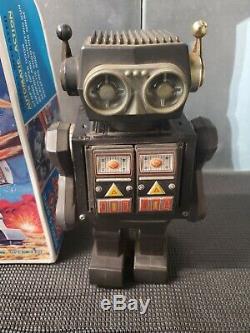 VINTAGE TIN AND PLASTIC TOY ROTO ROBOT SPACE SH BATTERY OPERATED WithBOX JAPAN