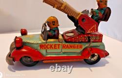VINTAGE TIN MARUSAN FRICTION ROCKET RANGER TRUCK 1950's JAPAN