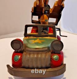 VINTAGE TIN MARUSAN FRICTION ROCKET RANGER TRUCK 1950's JAPAN