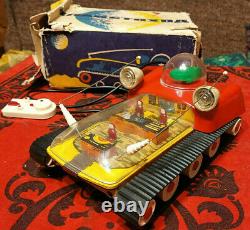 VINTAGE VERY RARE SOVIET USSR SPACE TOY PLANET ROVER BOX BATTERY OPER 100% work