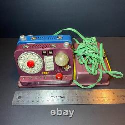 VTG 1960's Masudaya Tin Morse Code Space Control Communication Set TESTED