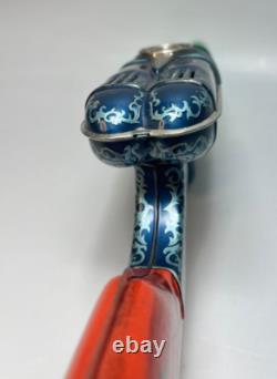 VTG KO Yoshiya Japan Space Ray Gun Tin Toy Double Barrel Pom Pom Action Friction