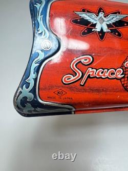 VTG KO Yoshiya Japan Space Ray Gun Tin Toy Double Barrel Pom Pom Action Friction