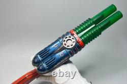 VTG KO Yoshiya Japan Space Ray Gun Tin Toy Double Barrel Pom Pom Action Friction