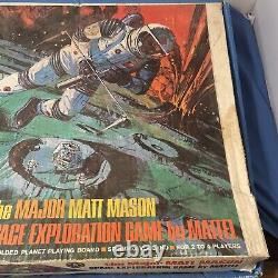 VTG Major Matt Mason Space Exploration 3-D Board Game 1967 Mattel Sealed Parts