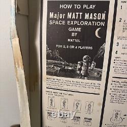 VTG Major Matt Mason Space Exploration 3-D Board Game 1967 Mattel Sealed Parts