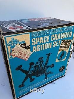VTG Mattel Matt Mason Astronaut Figure Space Crawler Vehicle in Box & Works