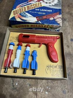VTG Rare Empire Plastics Guided Missiles Launcher Space Rocket Toy No 189 W Box