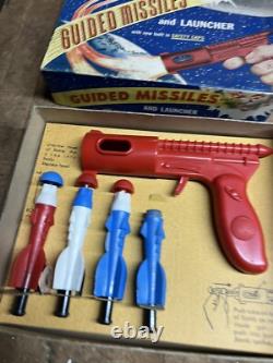 VTG Rare Empire Plastics Guided Missiles Launcher Space Rocket Toy No 189 W Box