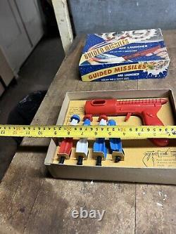 VTG Rare Empire Plastics Guided Missiles Launcher Space Rocket Toy No 189 W Box