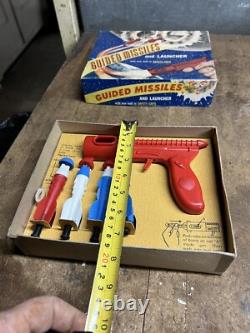 VTG Rare Empire Plastics Guided Missiles Launcher Space Rocket Toy No 189 W Box