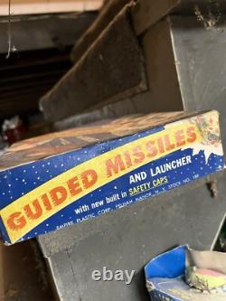 VTG Rare Empire Plastics Guided Missiles Launcher Space Rocket Toy No 189 W Box