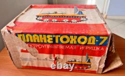 VTG Russian Soviet TOY SPACE SHIP BATTERY TRUCK LUNOKHOD LUNNIK CAR MOON WALKER