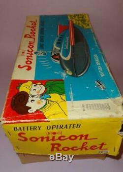 VTG SONICON ROCKET MASUDAYA SPACE TOY ONLY BOX ORIGINAL 1970's MADE IN JAPAN