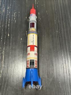 VTG TN Nomura Battery Operated Two Stage Moon Rocket Apollo Saturn (see Photos)