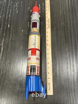 VTG TN Nomura Battery Operated Two Stage Moon Rocket Apollo Saturn (see Photos)