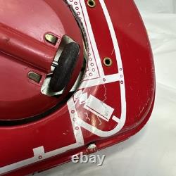 VTG Tin Litho Space Rocket Car Astronaut Radar Dish Battery Operated Toy VIDEO