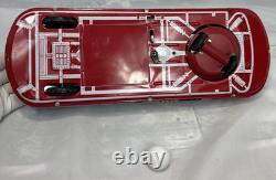VTG Tin Litho Space Rocket Car Astronaut Radar Dish Battery Operated Toy VIDEO