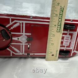 VTG Tin Litho Space Rocket Car Astronaut Radar Dish Battery Operated Toy VIDEO