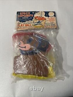 VTG Vinyl Inflatable Play Ball Space Explorer with Baker The Famous Space Monkey