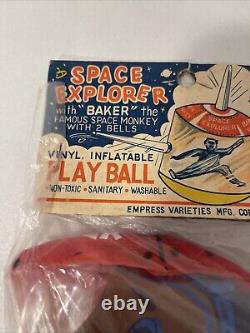 VTG Vinyl Inflatable Play Ball Space Explorer with Baker The Famous Space Monkey