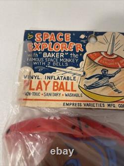 VTG Vinyl Inflatable Play Ball Space Explorer with Baker The Famous Space Monkey