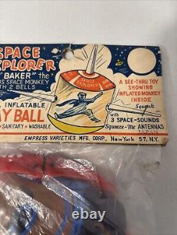 VTG Vinyl Inflatable Play Ball Space Explorer with Baker The Famous Space Monkey