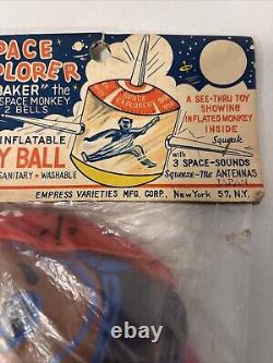 VTG Vinyl Inflatable Play Ball Space Explorer with Baker The Famous Space Monkey