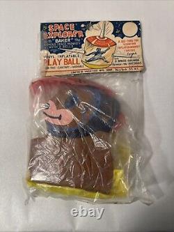 VTG Vinyl Inflatable Play Ball Space Explorer with Baker The Famous Space Monkey