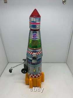 VTG Yonezawa Interplanetary NASA Space Rocket Battery Operated Tin Toy Japan 60s