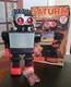 Vintage 14 Saturn Walking Space Robot Battery Operated With Missiles, Box