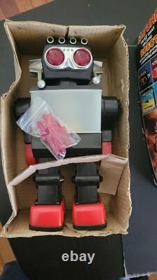 Vintage 14 Saturn Walking Space Robot Battery Operated With Missiles, Box