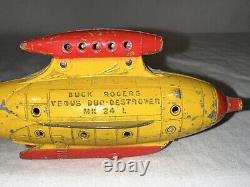 Vintage 1930's Buck Rogers Metal Venus Duo-Destroyer Tootsie toy. USA. MK 24 L