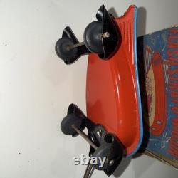Vintage 1930s Wyandotte Toys Pressed Steel Litho Space Strat-O-Wagon & Box USA