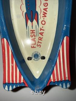 Vintage 1930s Wyandotte Toys Pressed Steel Litho Space Strat-O-Wagon & Box USA