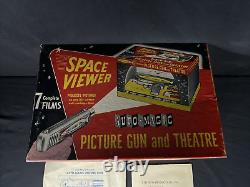 Vintage 1946 Space Viewer Picture Gun And Theatre W 2 Boxes Of Film