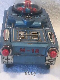 Vintage 1950-60s Modern Toy Space Tank- 18 tin litho Motor Works battery Opp